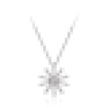 Women′s Fashion 925 Sterling Silver Sun-Shaped Pendant Necklace